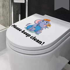 English Slogan Bathroom Door Toilet Wall Sticker Decoration