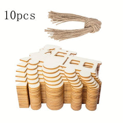 10pcs Train Wood Ornaments Natural Slices for DIY Crafts