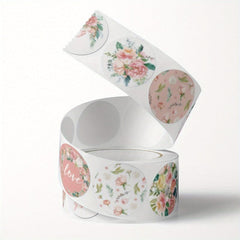 500pcs Love Flowers Decorative Gift Label Stickers