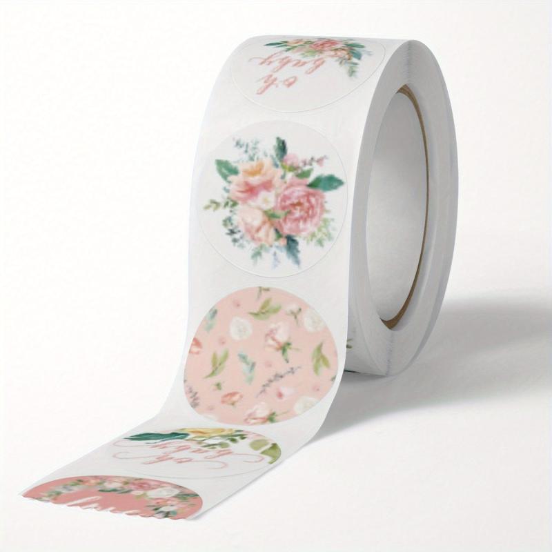500pcs Love Flowers Decorative Gift Label Stickers