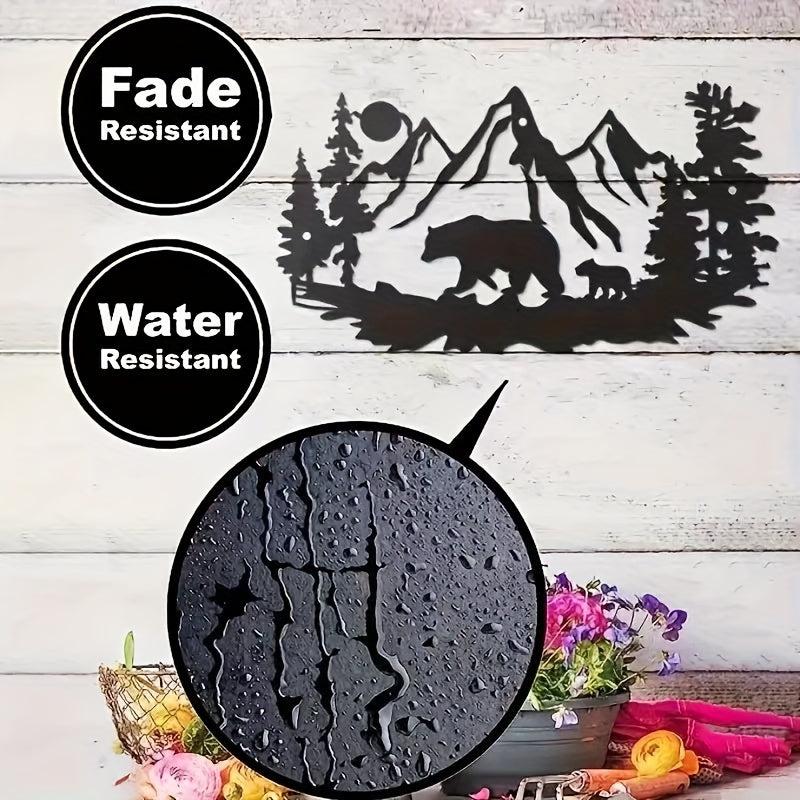 Rustic Iron Wooden Wall Hanging Decoration