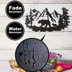 Rustic Iron Wooden Wall Hanging Decoration