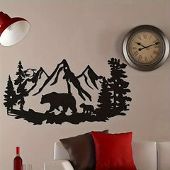 Rustic Iron Wooden Wall Hanging Decoration
