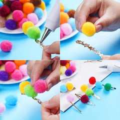 500pcs Assorted Pom Poms for DIY Crafts and Gift Wrapping