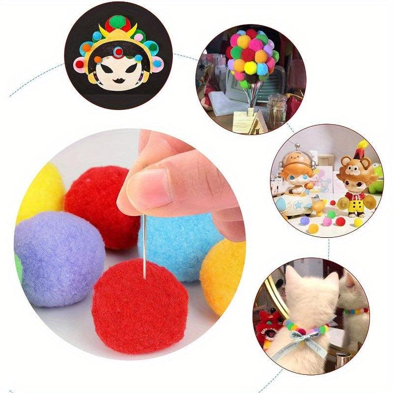 500pcs Assorted Pom Poms for DIY Crafts and Gift Wrapping