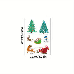 30 Sheets Christmas Theme Waterproof Temporary Tattoo Sticker