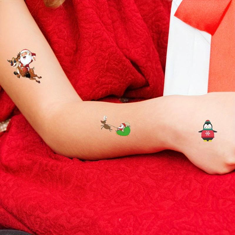 30 Sheets Christmas Theme Waterproof Temporary Tattoo Sticker