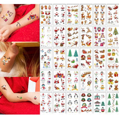 30 Sheets Christmas Theme Waterproof Temporary Tattoo Sticker