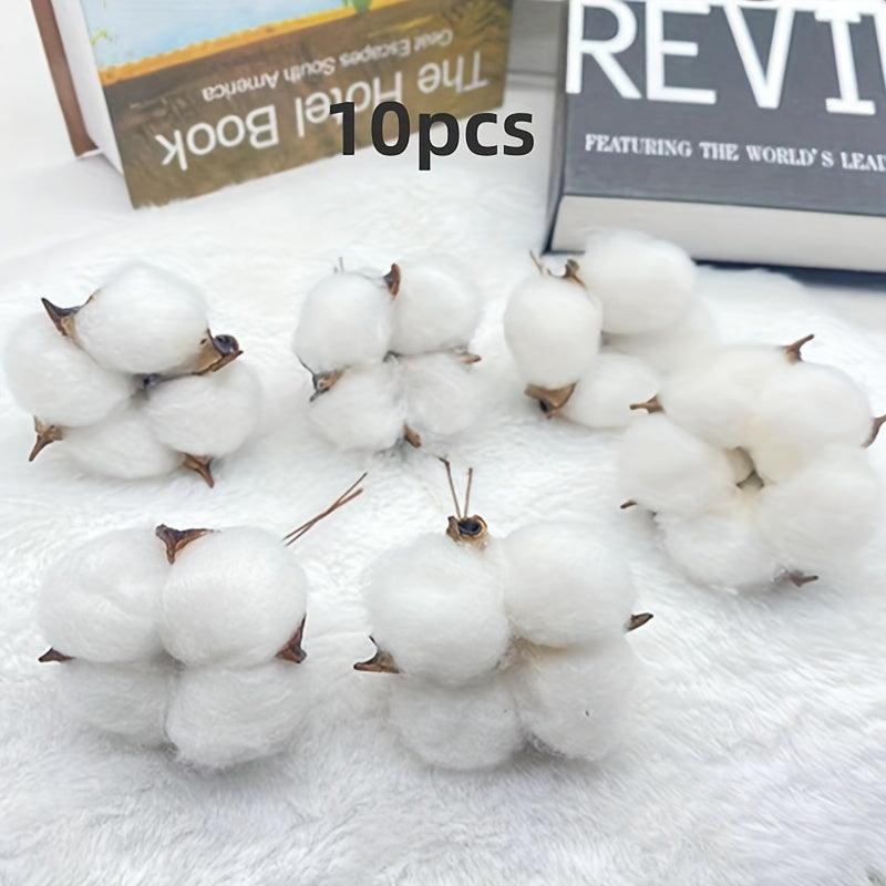 10pcs Dry Kapok Heads Flower Garland DIY Accessories