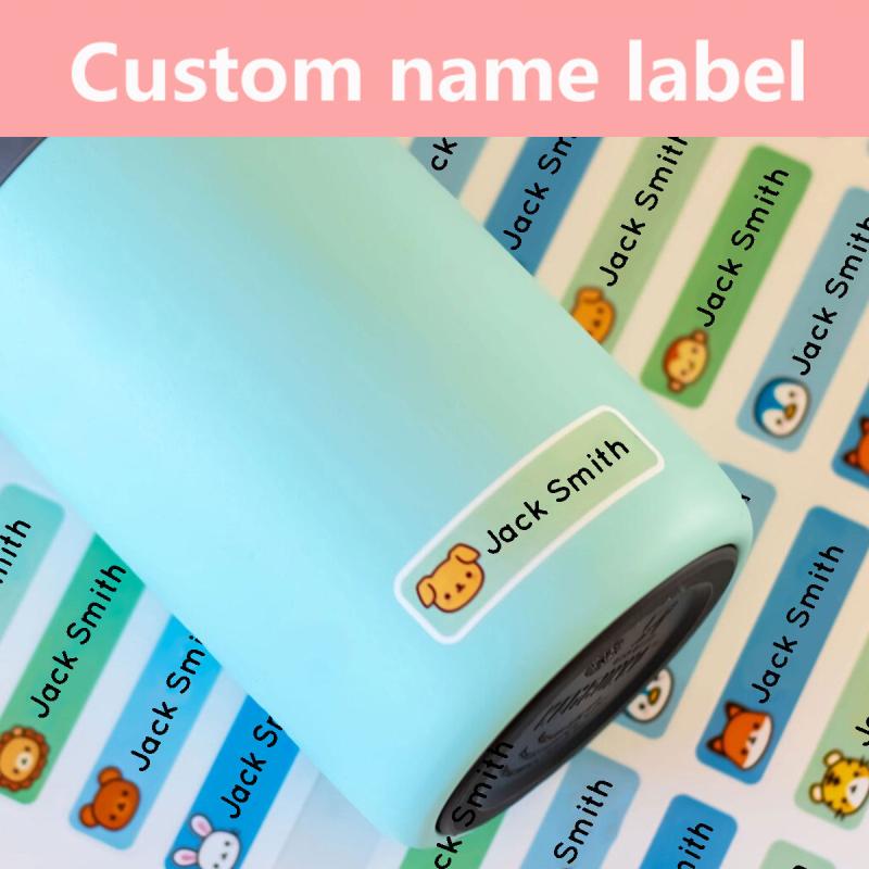 Custom Name Table Stickers Waterproof Personal Tag Labels for Girls
