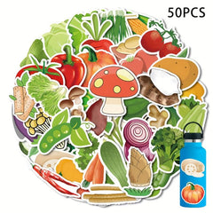 50pcs Fruit Delicious Waterproof Laptop Stickers Scrapbook Journal