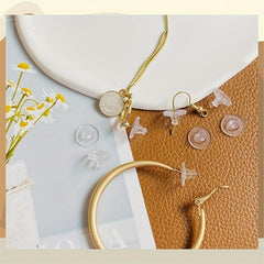 100pcs Plastic Earring Strap Pad Jewelry Replacement Soft Accessories