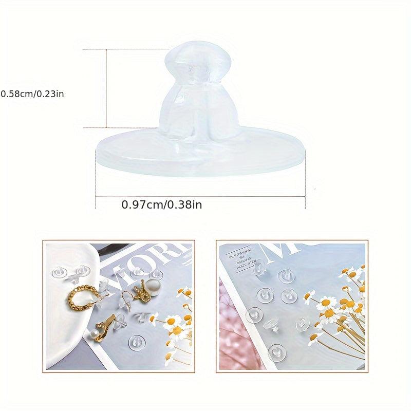 100pcs Plastic Earring Strap Pad Jewelry Replacement Soft Accessories
