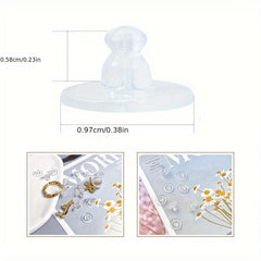 100pcs Plastic Earring Strap Pad Jewelry Replacement Soft Accessories