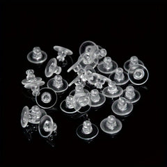 100pcs Plastic Earring Strap Pad Jewelry Replacement Soft Accessories