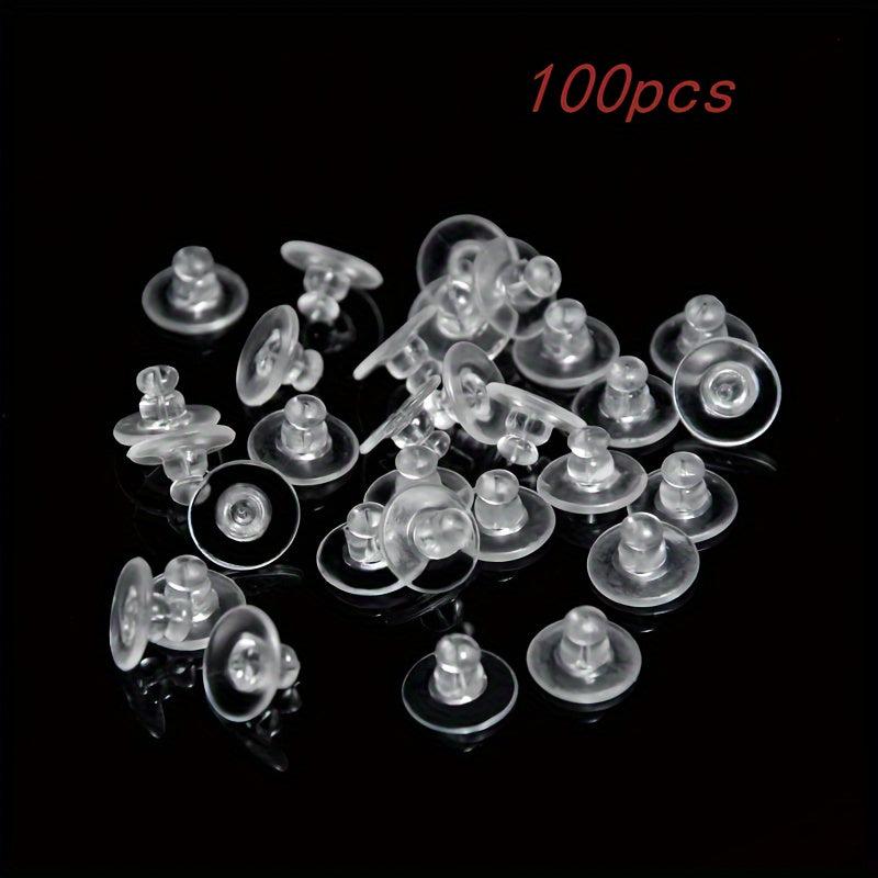100pcs Plastic Earring Strap Pad Jewelry Replacement Soft Accessories