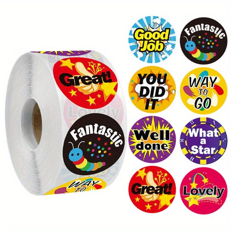 500pcs English Cartoon Fun Stickers, Waterproof for Water Cup Laptop Phone Case