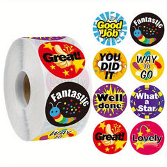 500pcs English Cartoon Fun Stickers, Waterproof for Water Cup Laptop Phone Case