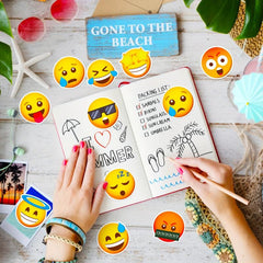 50pcs Yellow Series Funny Expression Package Stickers