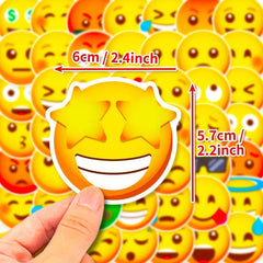 50pcs Yellow Series Funny Expression Package Stickers