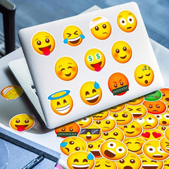 50pcs Yellow Series Funny Expression Package Stickers