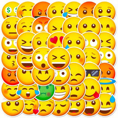 50pcs Yellow Series Funny Expression Package Stickers