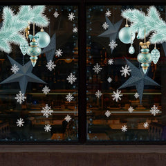 2pcs Christmas Wall Decal Stickers Holiday Decor Art For Home Office Window