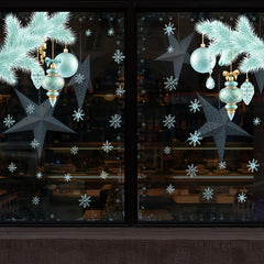 2pcs Christmas Wall Decal Stickers Holiday Decor Art For Home Office Window