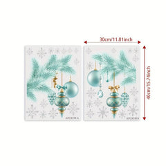 2pcs Christmas Wall Decal Stickers Holiday Decor Art For Home Office Window