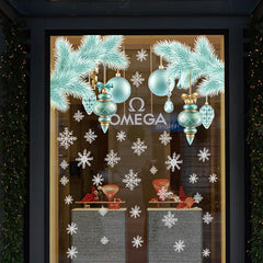 2pcs Christmas Wall Decal Stickers Holiday Decor Art For Home Office Window