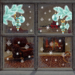 2pcs Christmas Wall Decal Stickers Holiday Decor Art For Home Office Window