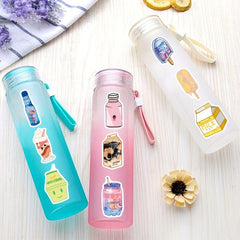 50 pcs Snack Drink Food Stickers for Bottles Laptops