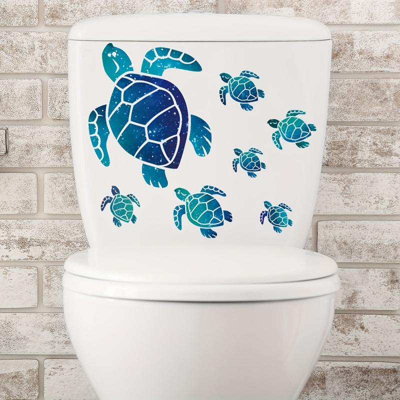 Underwater World Turtle Toilet Sticker Bathroom Decoration Wall Sticker