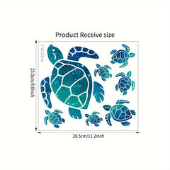 Underwater World Turtle Toilet Sticker Bathroom Decoration Wall Sticker