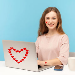 Red Heart Stickers Self Adhesive Heart Shaped Stickers, 1170pcs