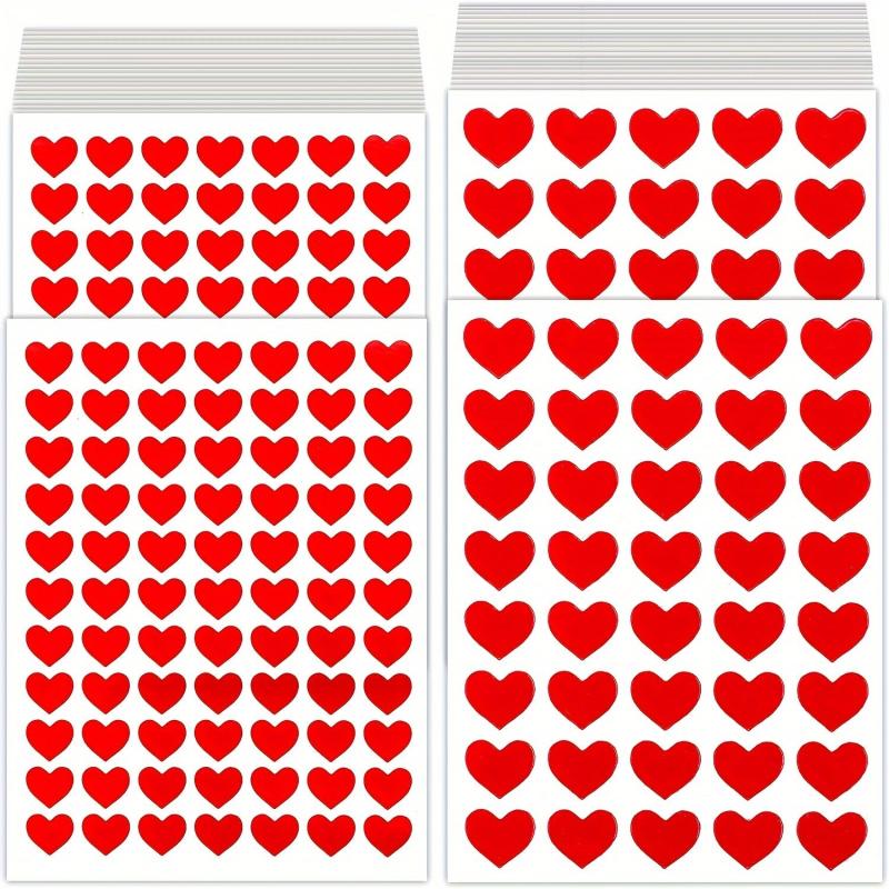 Red Heart Stickers Self Adhesive Heart Shaped Stickers, 1170pcs