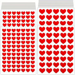 Red Heart Stickers Self Adhesive Heart Shaped Stickers, 1170pcs