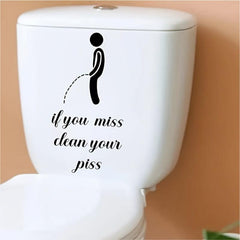 Toilet Rules Stickers Bathroom Wall Decals Self Adhesive Home Decor
