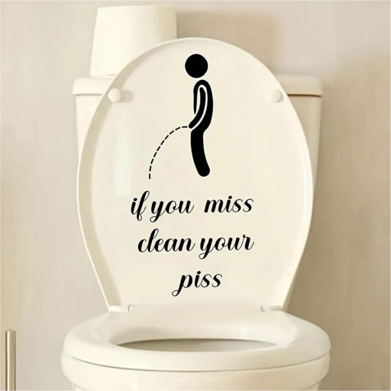 Toilet Rules Stickers Bathroom Wall Decals Self Adhesive Home Decor