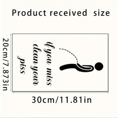 Toilet Rules Stickers Bathroom Wall Decals Self Adhesive Home Decor
