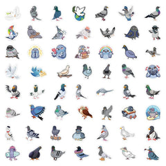 50pcs Pigeon Doodle Stickers Learning DIY Party Stickers