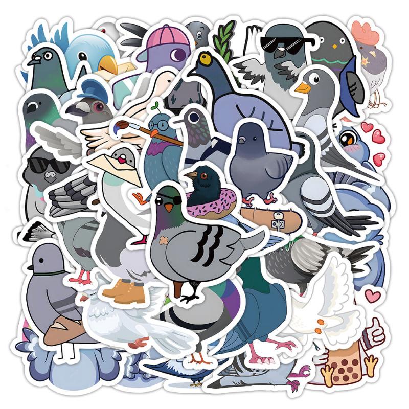50pcs Pigeon Doodle Stickers Learning DIY Party Stickers