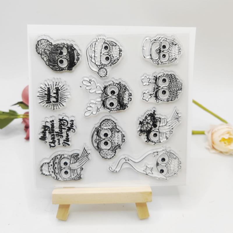 Christmas Owl Silicone Stamp Set
