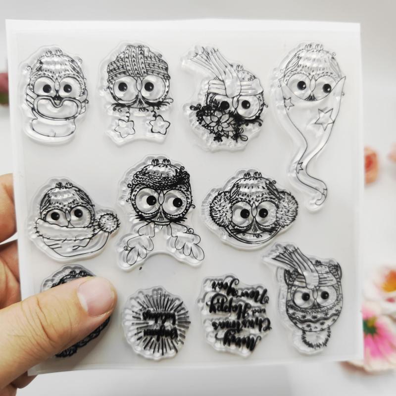 Christmas Owl Silicone Stamp Set