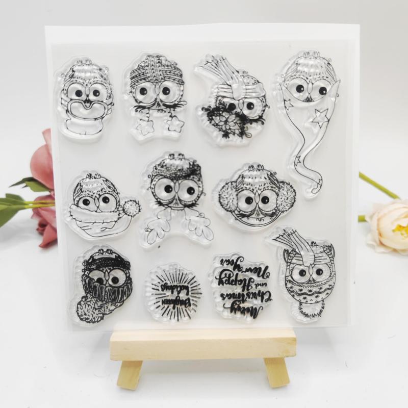 Christmas Owl Silicone Stamp Set