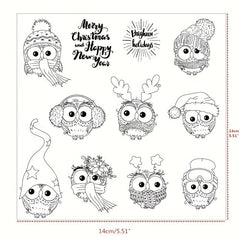 Christmas Owl Silicone Stamp Set