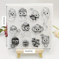 Christmas Owl Silicone Stamp Set