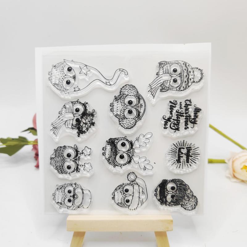 Christmas Owl Silicone Stamp Set
