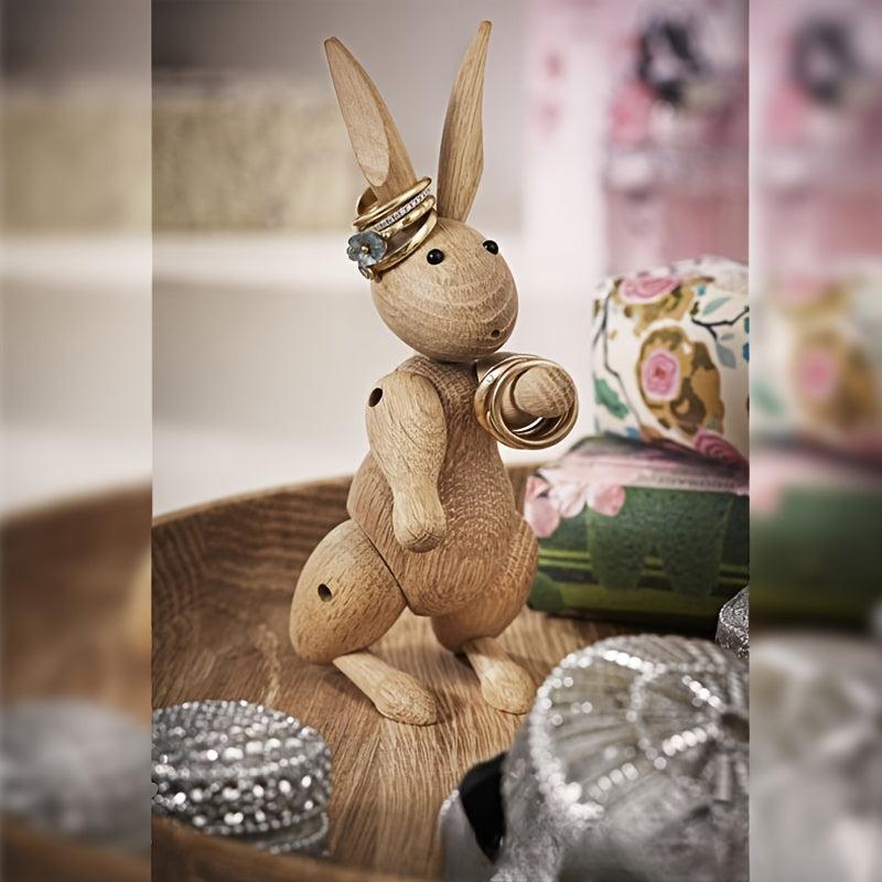 Wooden Rabbit Handicrafts Ornaments Wooden Puppet Zodiac Rabbit