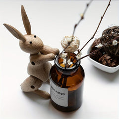 Wooden Rabbit Handicrafts Ornaments Wooden Puppet Zodiac Rabbit